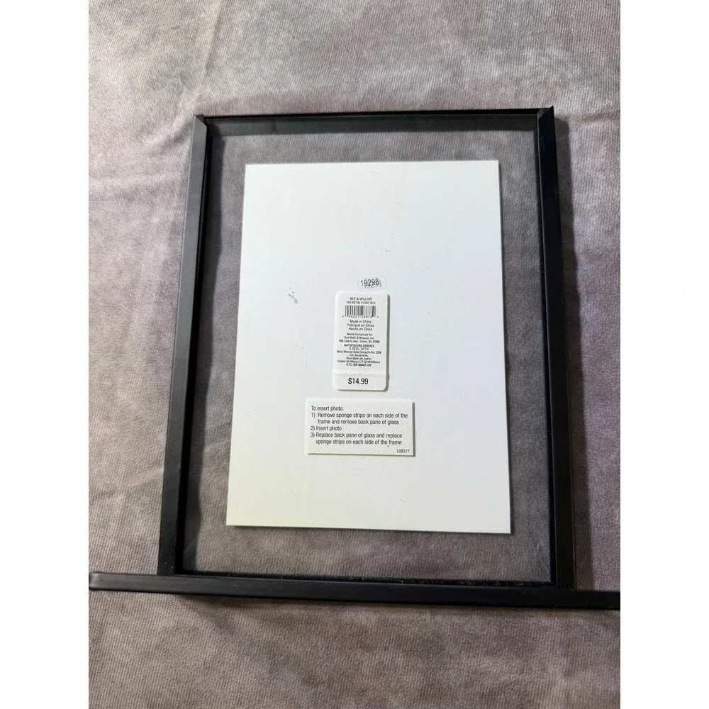 Bee & Willow Home 7x9 Metal Float Frame Black Tabletop Display 5x7 Photo L08359